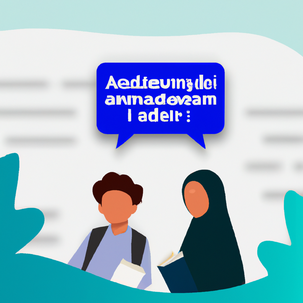 Warm modern header banner showing people practicing conversation with teal accents